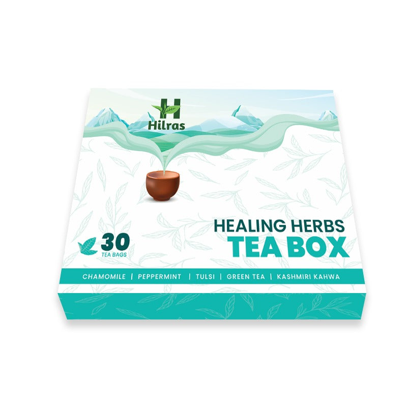 Hilras Healing Herbs Gift Box | 5 Herbal Tea Variants | 30 Tea Bags | Gift Set for Every Occasions