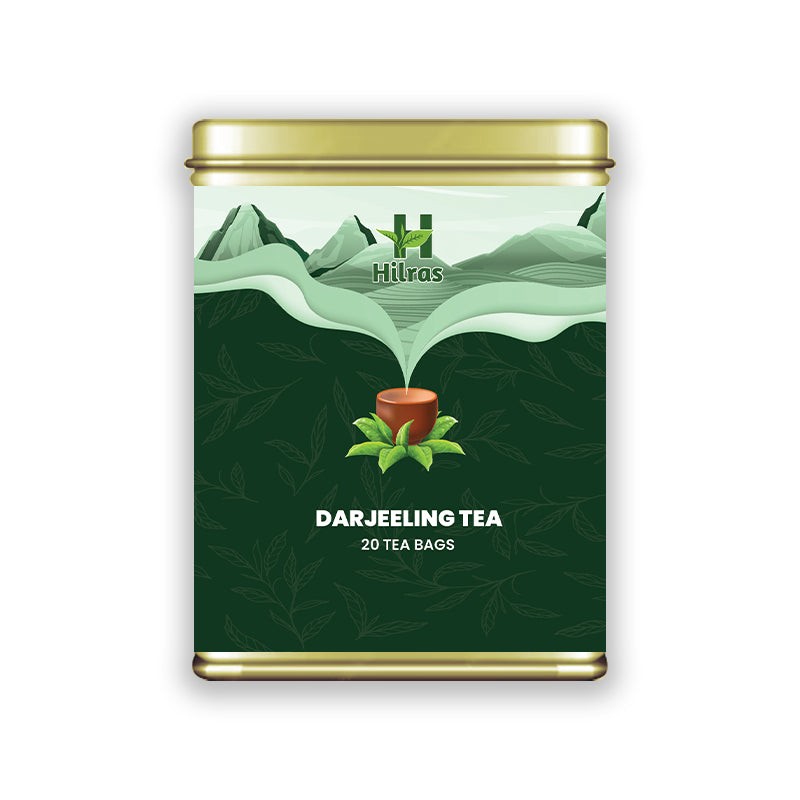 Hilras Darjeeling Tea – 20 Tea Bags | Premium Aromatic Black Tea from Himalayan Gardens | Refreshing Flavor & Boost Wellness