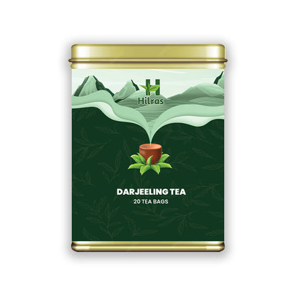 Hilras Darjeeling Tea – 20 Tea Bags | Premium Aromatic Black Tea from Himalayan Gardens | Refreshing Flavor & Boost Wellness
