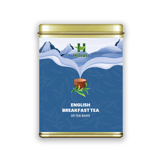 English Breakfast 20 Tea Bags | Premium Assam & Ceylon Black Tea Blend | Boost Energy & Focus