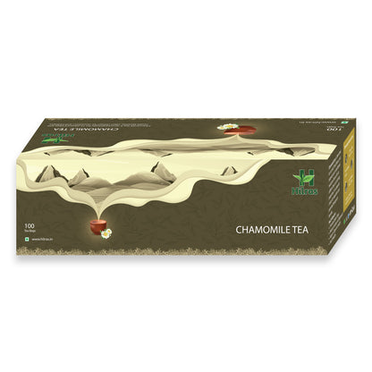 Hilras Chamomile Herbal Tea – 100 Tea Bags | Caffeine-Free Relaxing Tea | Better Sleep & Stress Relief