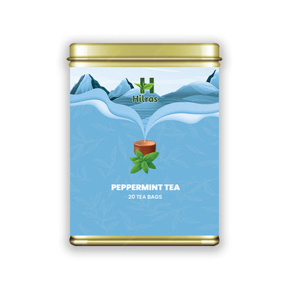 Hilras Peppermint Herbal Tea – 20 Tea Bags | Pure Peppermint Leaves | Digestion, Detox & Relieves Headacheint Herbal 20 tea bags