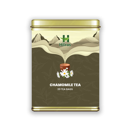Hilras Chamomile Herbal Tea – 20 Tea Bags | Caffeine-Free Relaxing Tea | Better Sleep & Stress Relief