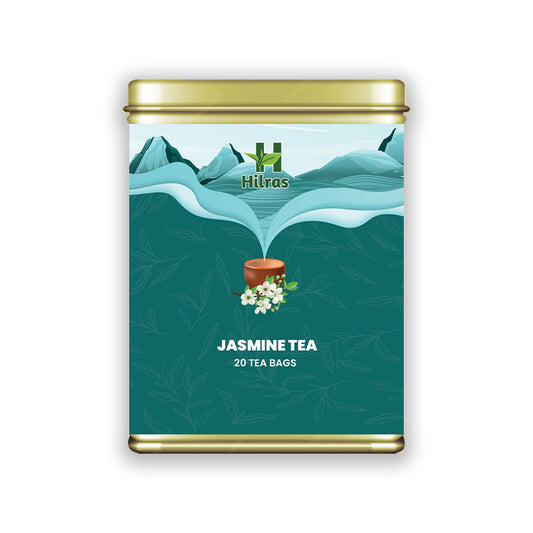 Hilras Jasmine Green Tea – 20 Tea Bags | Premium Green Tea with Jasmine Blossoms | Antioxidants, Calm & Wellness