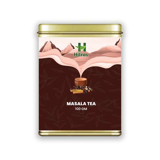 Hilras Masala Black Tea – 100g Loose Leaf | Assam Black Tea with Cardamom, Clove & Cinnamon | Boost Immunity & Digestion