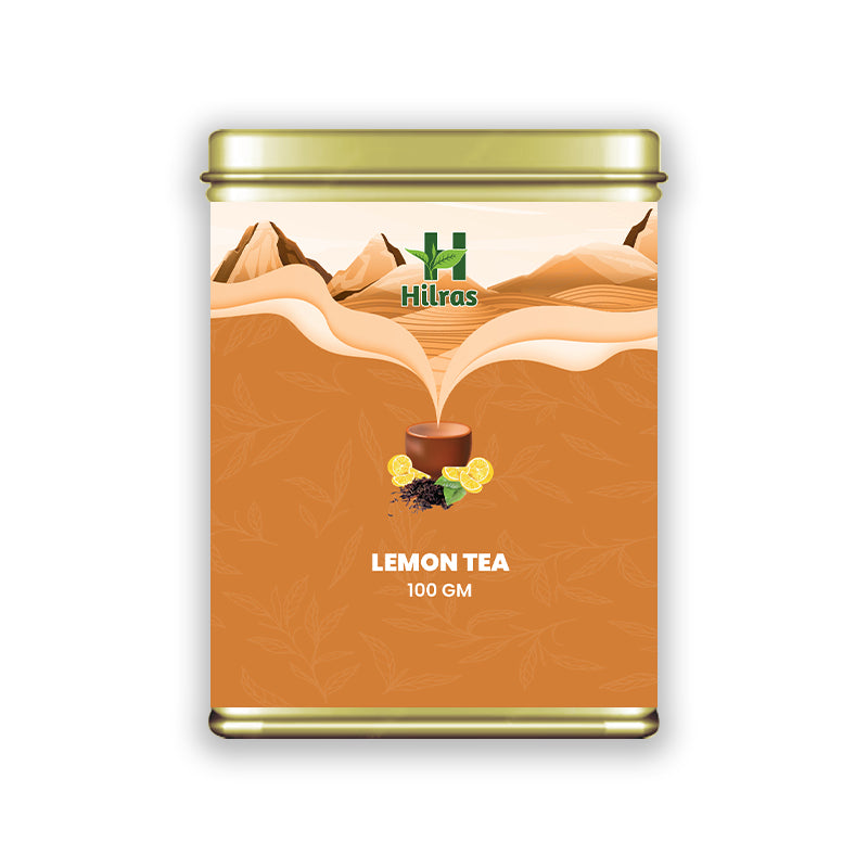 Hilras Lemon Black Tea - 100 gm Loose Tea | Black Tea with Natural Lemon for Detox, Digestion & Refreshing Energy