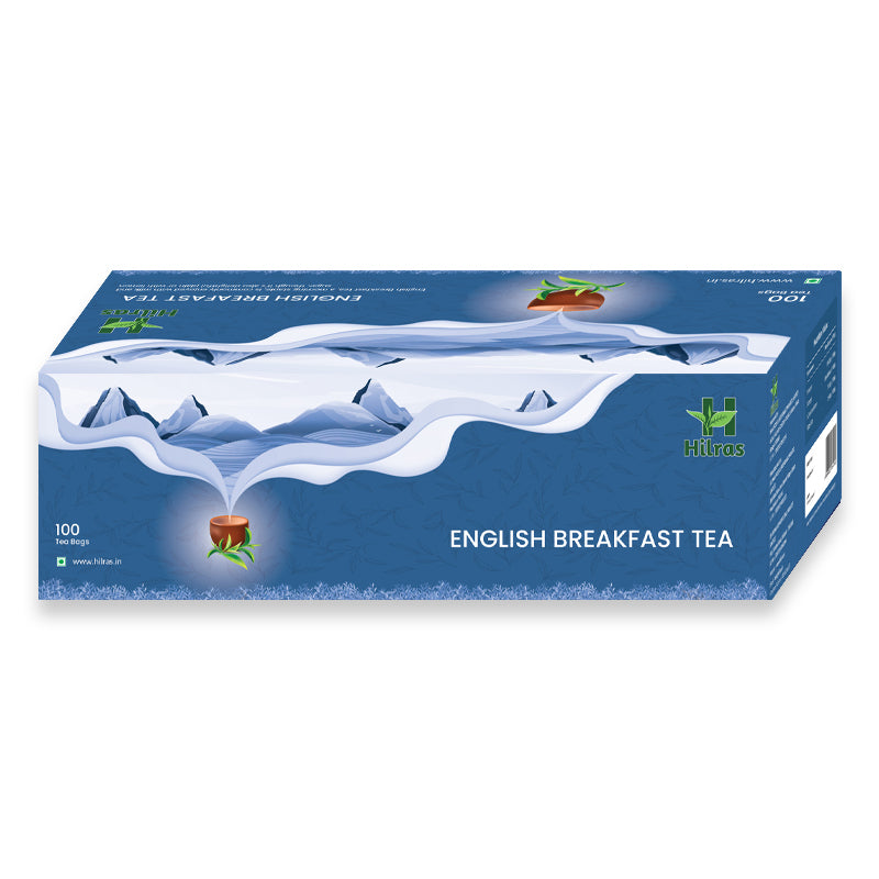 English Breakfast 100 Tea Bags | Premium Assam & Ceylon Black Tea Blend | Boost Energy & Focus