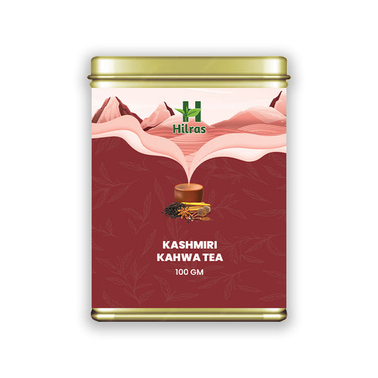 Hilras Kashmiri Kahwa Green Tea – 100g Loose Leaf | Green Tea with Saffron, Almonds & Spices | Boost Immunity, Digestion & Skin Glow