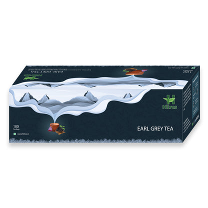 Hilras Earl Grey Tea – 100 Tea Bag | Premium Black Tea with Bergamot | Refreshing Aroma & Mood Upliftment