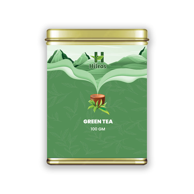 Hilras Green Tea – 100g Loose Leaf | Premium Camellia Sinensis Tea | Antioxidants, Boost Metabolism & Wellness