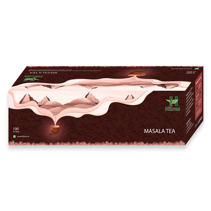 Hilras Masala Black Tea – 100 Tea Bags | Assam Black Tea with Cardamom, Clove & Cinnamon | Boost Immunity & Digestion