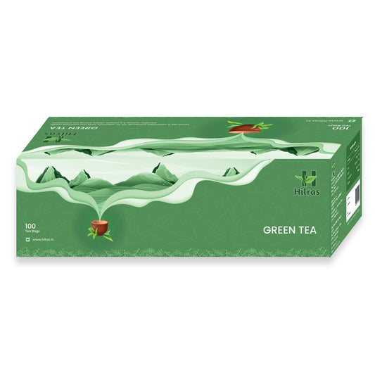 Hilras Green Tea – 100 Tea Bags | Premium Camellia Sinensis Tea | Antioxidants, Boost Metabolism & Wellness