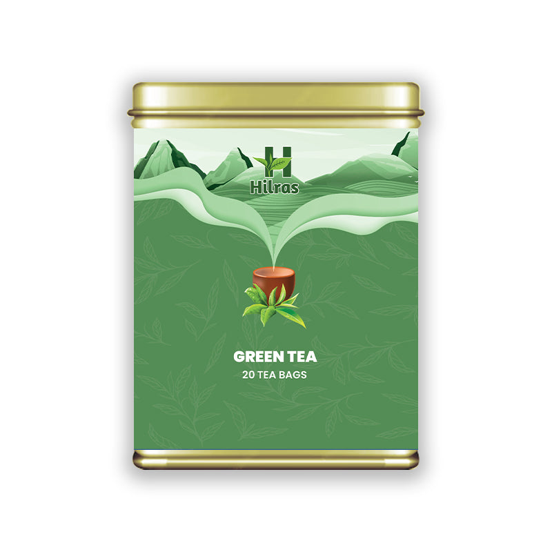 Hilras Green Tea – 20 Tea Bags | Premium Camellia Sinensis Tea | Antioxidants, Boost Metabolism & Wellness