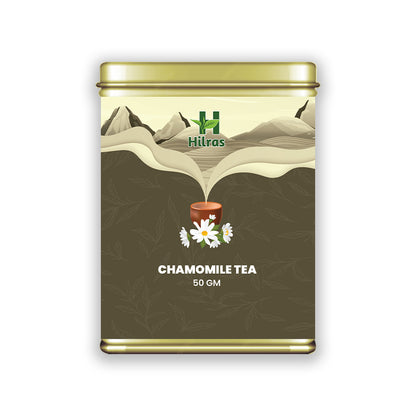 Hilras Chamomile Herbal Tea – 50 gm Loose Tea| Caffeine-Free Relaxing Tea | Better Sleep & Stress Relief