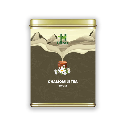 Hilras Chamomile Herbal Tea – 50 gm Loose Tea| Caffeine-Free Relaxing Tea | Better Sleep & Stress Relief