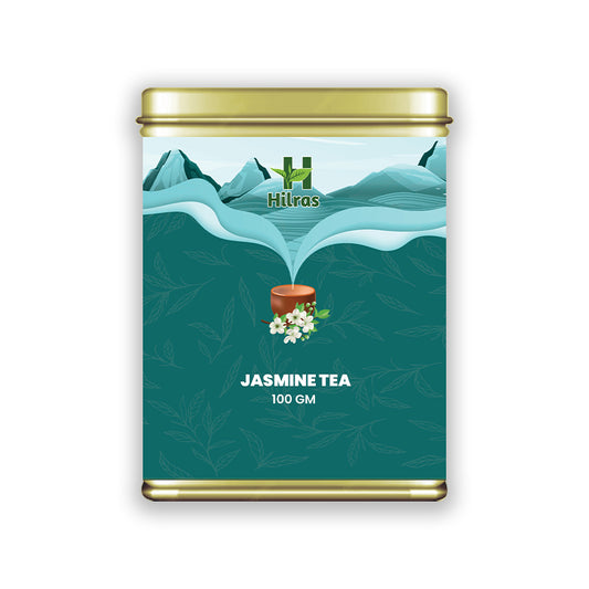 Hilras Jasmine Green Tea – 100g Loose Leaf | Premium Green Tea with Jasmine Blossoms | Antioxidants, Calm & Wellness