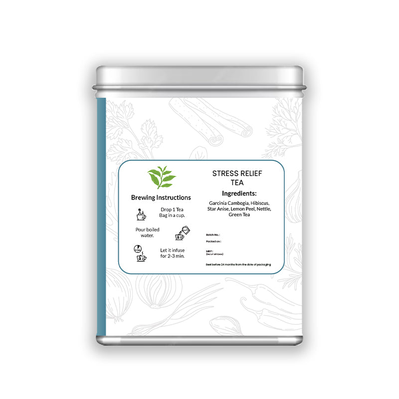 Stress relief herbal tea 15 Pcs Pyramid Tea bag.