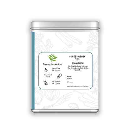 Stress relief herbal tea 15 Pcs Pyramid Tea bag.