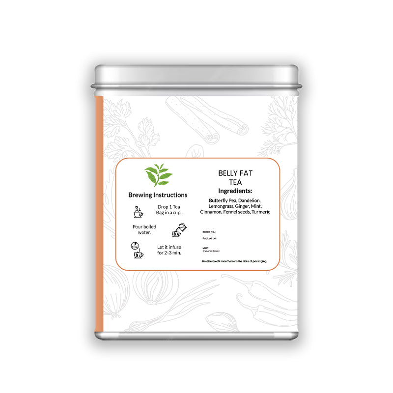 Hilras Belly Fat Herbal Tea – 15 Pyramid Tea Bags | Natural Detox & Weight Loss Support