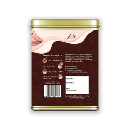 Hilras Masala Black Tea – 100g Loose Leaf | Assam Black Tea with Cardamom, Clove & Cinnamon | Boost Immunity & Digestion