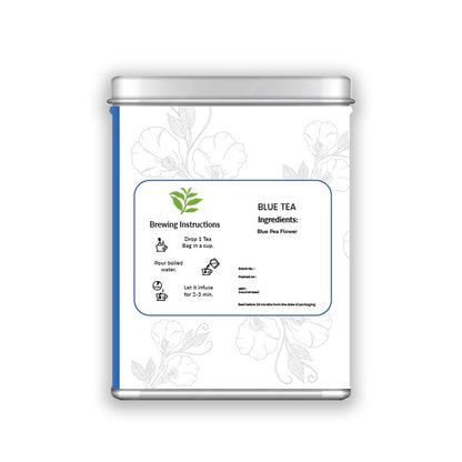 Hilras Blue Tea – 15 Pyramid Tea Bags | Natural Butterfly Pea Flower Tea for Detox, Glow & Relaxation