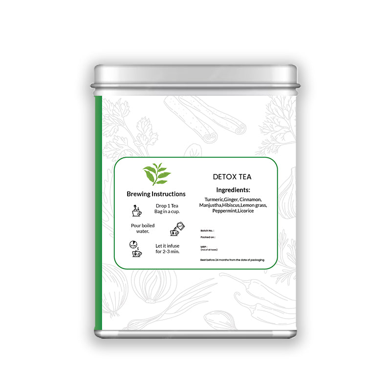 Hilras Detox Tea – 15 Pyramid Tea Bags | Natural Herbal Cleanse & Metabolism Booster | Daily Body Detox