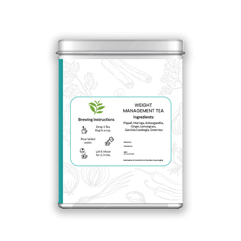Hilras Weight Management Herbal Tea – 15 Pyramid Tea Bags | Lemongrass & Ginger | Metabolism-Boosting & Fat-Management
