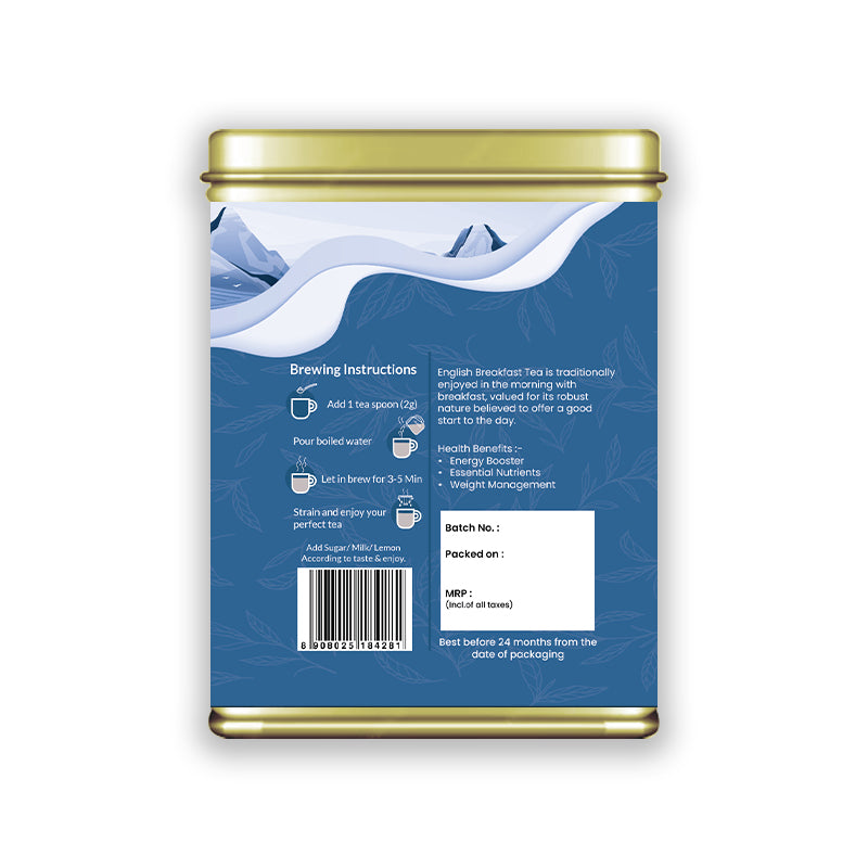 Hilras English Breakfast Tea – 100g Loose Leaf | Premium Assam & Ceylon Black Tea Blend | Boost Energy & Focus