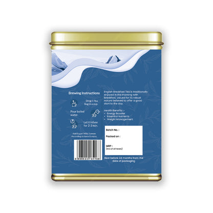 English Breakfast 20 Tea Bags | Premium Assam & Ceylon Black Tea Blend | Boost Energy & Focus