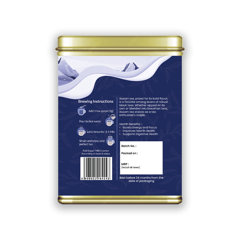 Hilras Classic Assam Tea – 100g Loose Leaf | Strong & Aromatic Tea for Energy, Digestion & Immunity