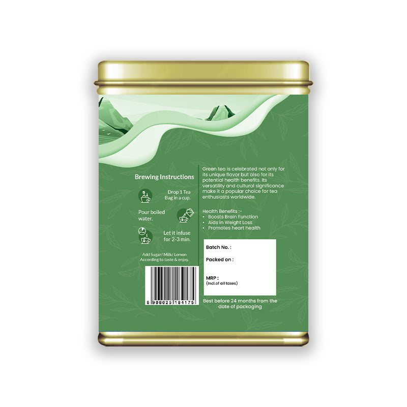 Hilras Green Tea – 20 Tea Bags | Premium Camellia Sinensis Tea | Antioxidants, Boost Metabolism & Wellness