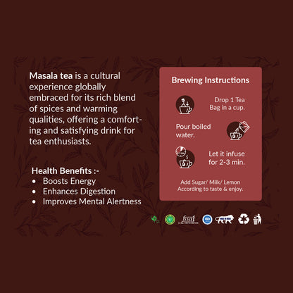 Hilras Masala Black Tea – 100 Tea Bags | Assam Black Tea with Cardamom, Clove & Cinnamon | Boost Immunity & Digestion