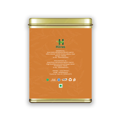 Hilras Lemon Black Tea - 100 gm Loose Tea | Black Tea with Natural Lemon for Detox, Digestion & Refreshing Energy