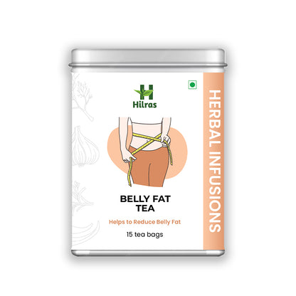 Hilras Belly Fat Herbal Tea – 15 Pyramid Tea Bags | Natural Detox & Weight Loss Support