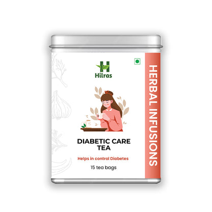Hilras Diabetic Care Tea – 15 Pyramid Tea Bags | Herbal Tea for Blood Sugar Support