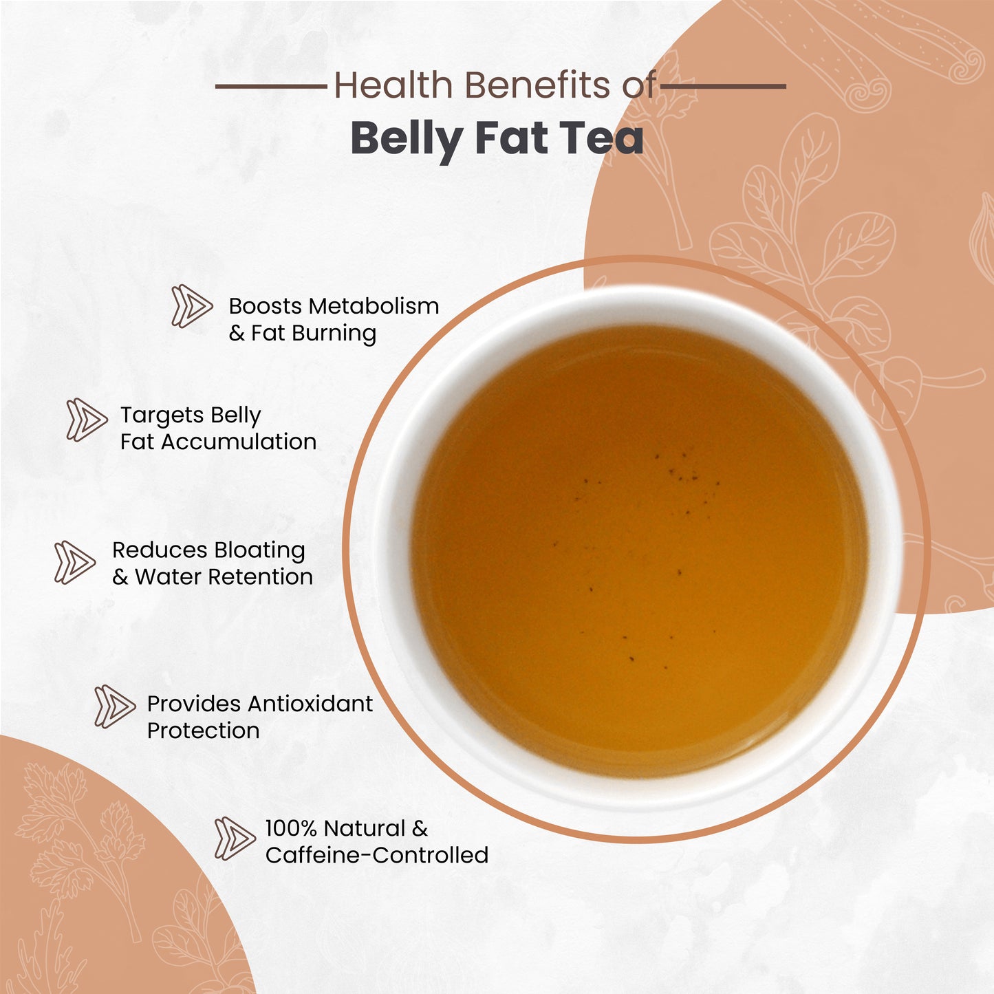 Hilras Belly Fat Herbal Tea – 15 Pyramid Tea Bags | Natural Detox & Weight Loss Support