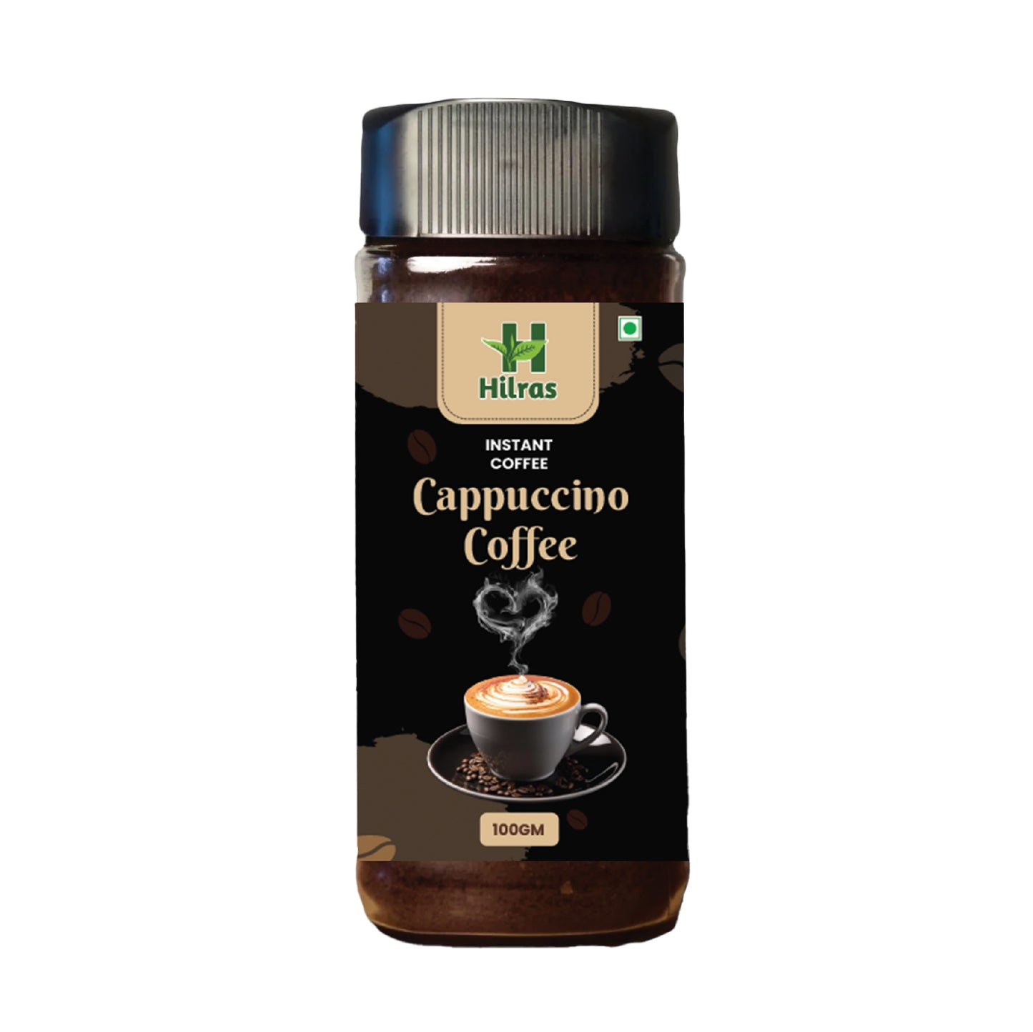 Hilras Premium Instant Cappuccino Coffee (100g) | Rich Froth & Velvety Taste | 100% Pure & Aromatic