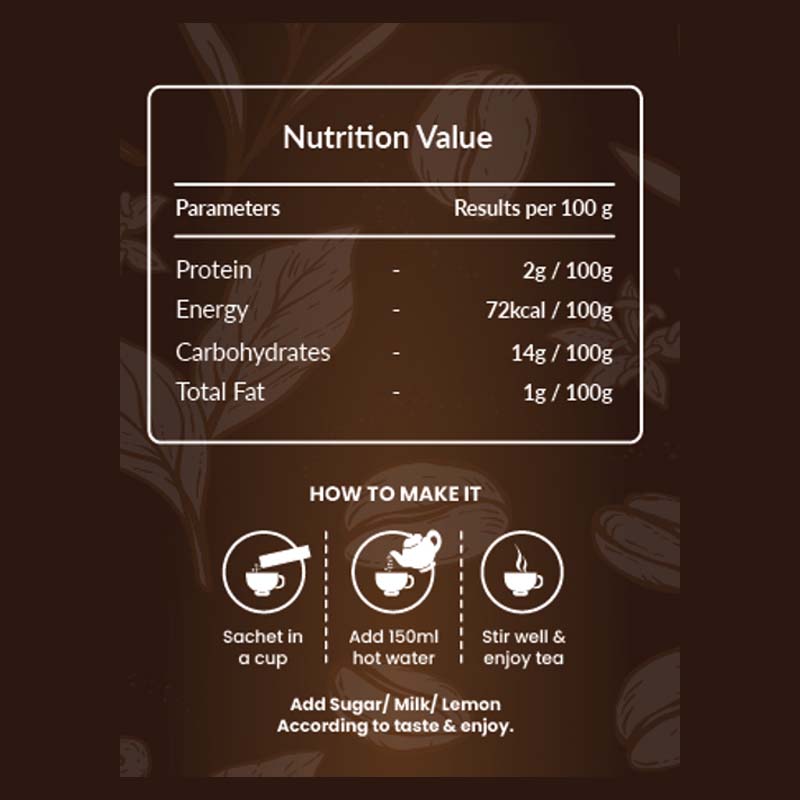 Hilras Coffee Premix Powder Sachets - pack of 15 (15 x 14g) | Instant Coffee | Rich Taste & Supports Calorie Burning