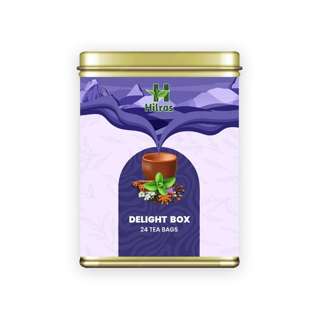 Delight Box- 24 Tea Bags I healing tea, herbal infusion, ayurvedic tea, immunity booster tea, stress relief, detox blend, natural herbs, wellness tea