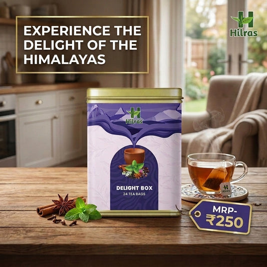 Delight Box- 24 Tea Bags I healing tea, herbal infusion, ayurvedic tea, immunity booster tea, stress relief, detox blend, natural herbs, wellness tea