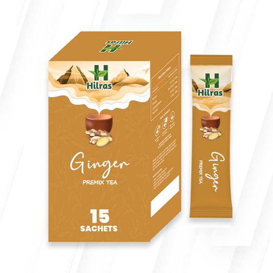 hilras Ginger Premix Powder Tea Pouch  (15 x 14 g)