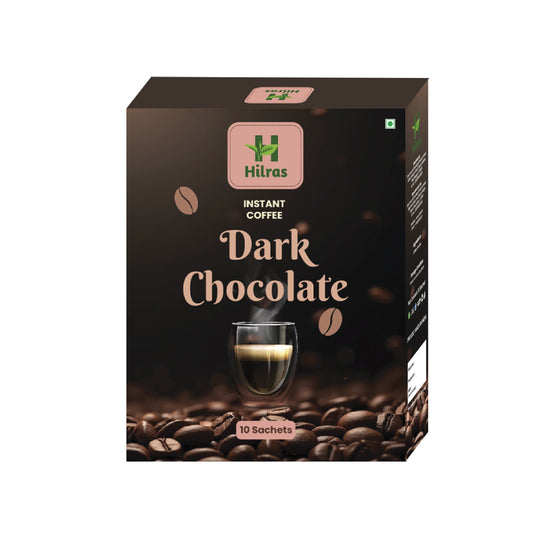 Hilras Instant Dark Chocolate: Premium Cocoa Beverage (10 Sachets × 2g)