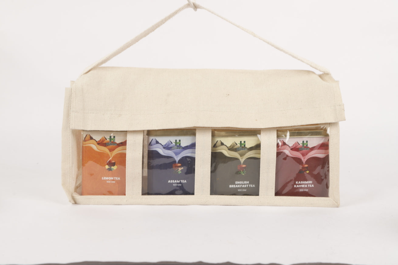 Hilras Tea Rustic Tea Treasures Gift Box | 4 Premium Tea Flavours | 10