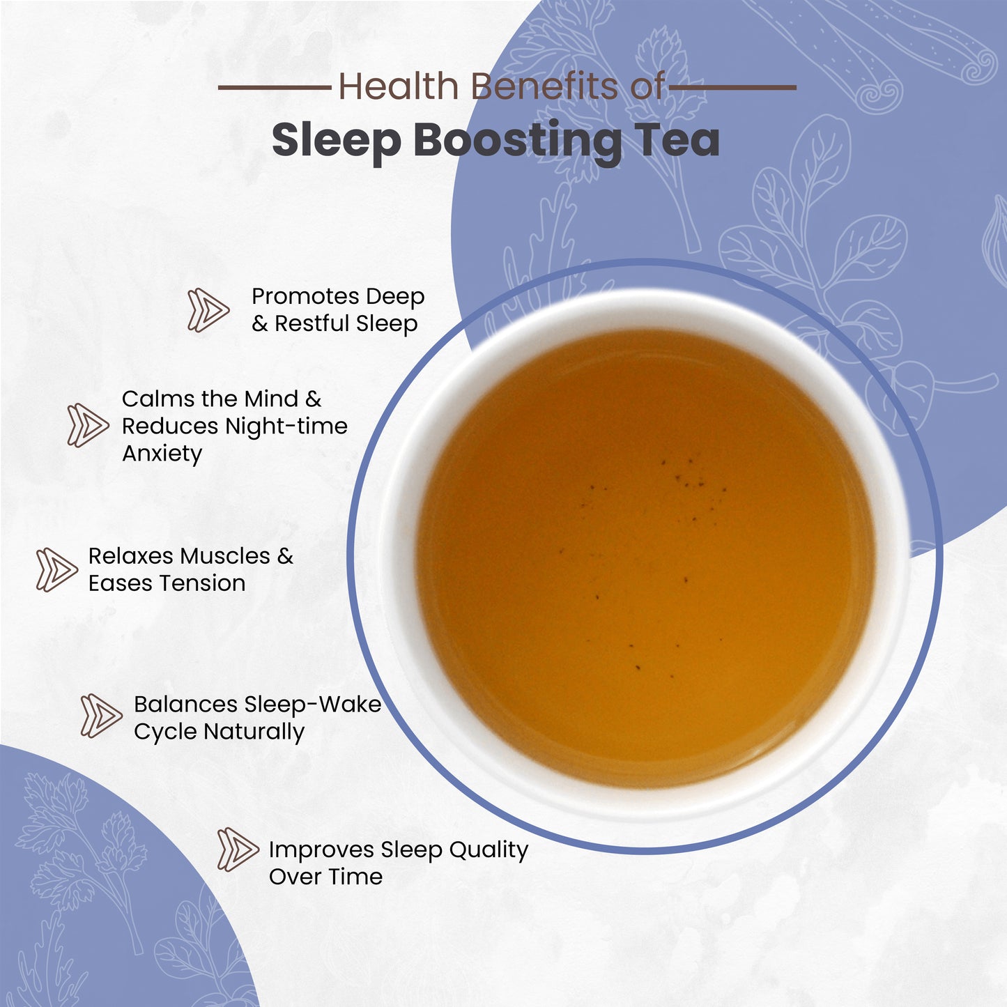 Hilras Sleep Boosting Tea – 15 Pyramid Tea Bags | Herbal Tea for Restful Sleep