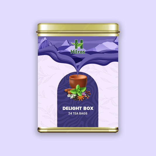 Delight Box- 24 Tea Bags I healing tea, herbal infusion, ayurvedic tea, immunity booster tea, stress relief, detox blend, natural herbs, wellness tea